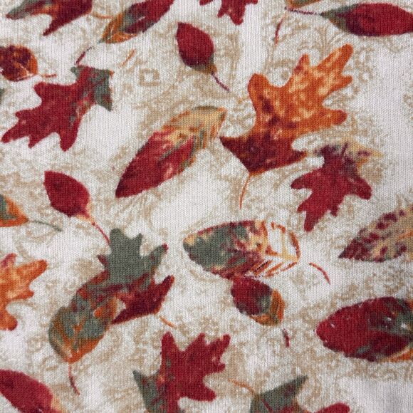 Vtg Fall Leaves Cardigan Sweater Womens Large Autumn Y2K Cottagecore Cotton Wool - Picture 2 of 10